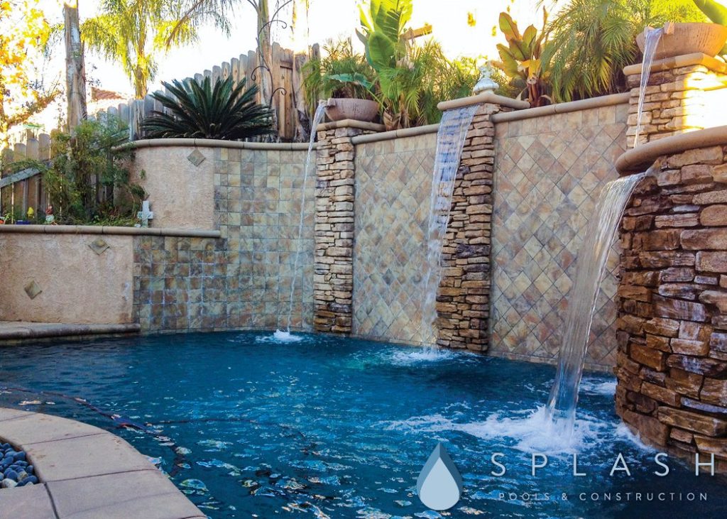 pool in sloped backyard